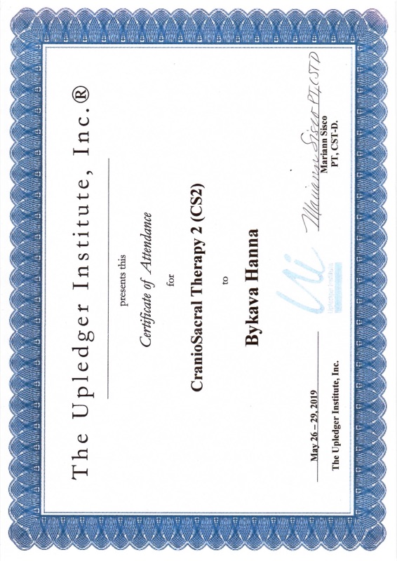 Certificate Upledger CST2 05/2019