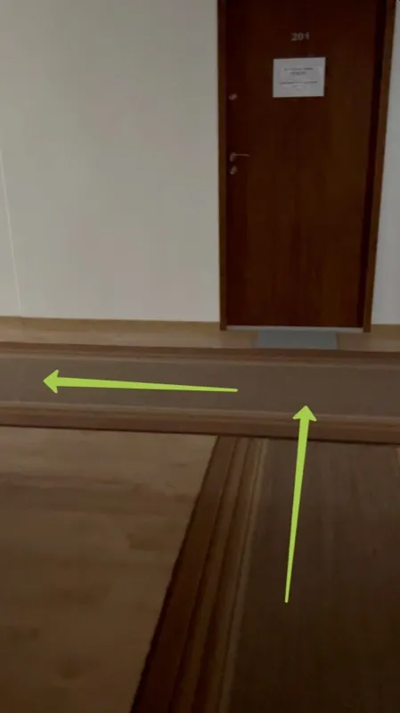 2nd floor corridor — turn left